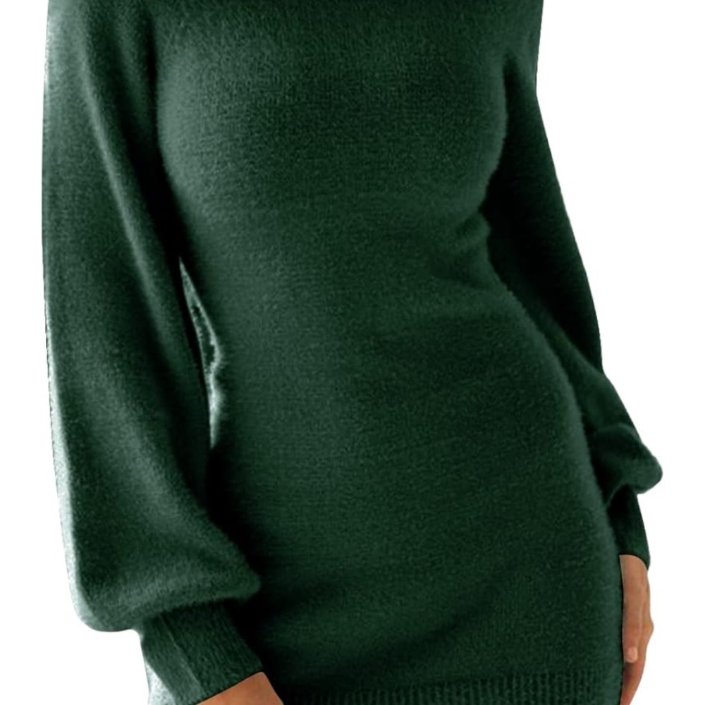Green Women's Sweater Dress